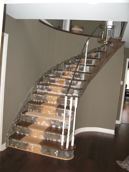 Stairs and Raings refinishing steps