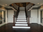 hardwood stairs refinishing project in oakville