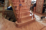 hardwood stairs refinishing project in oakville